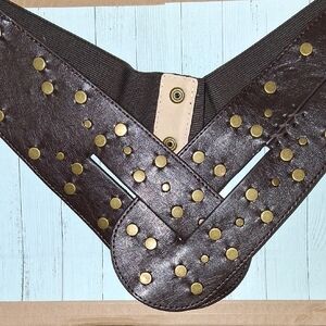 Elegant Studded Black Belt . Med To Large Fit. New With Out Tags.